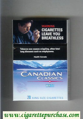 Canadian Classics White cigarettes Extra Light king size